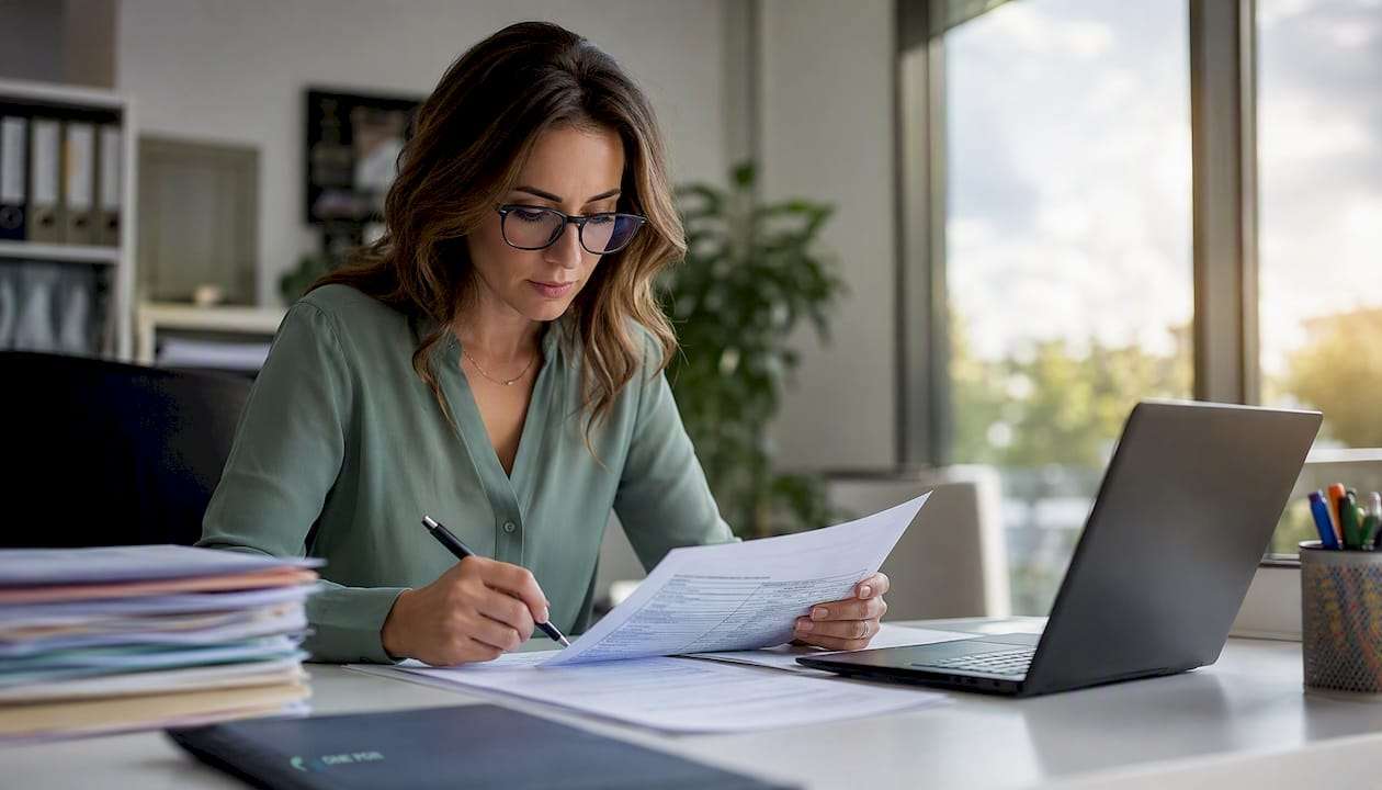 1785683247387_Medical-coder-reviewing-gastroenterology-billing-documents - One For All Medical Billing Medical coder reviewing gastroenterology billing documents