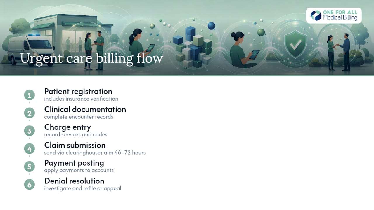 Urgent care billing process flow diagram