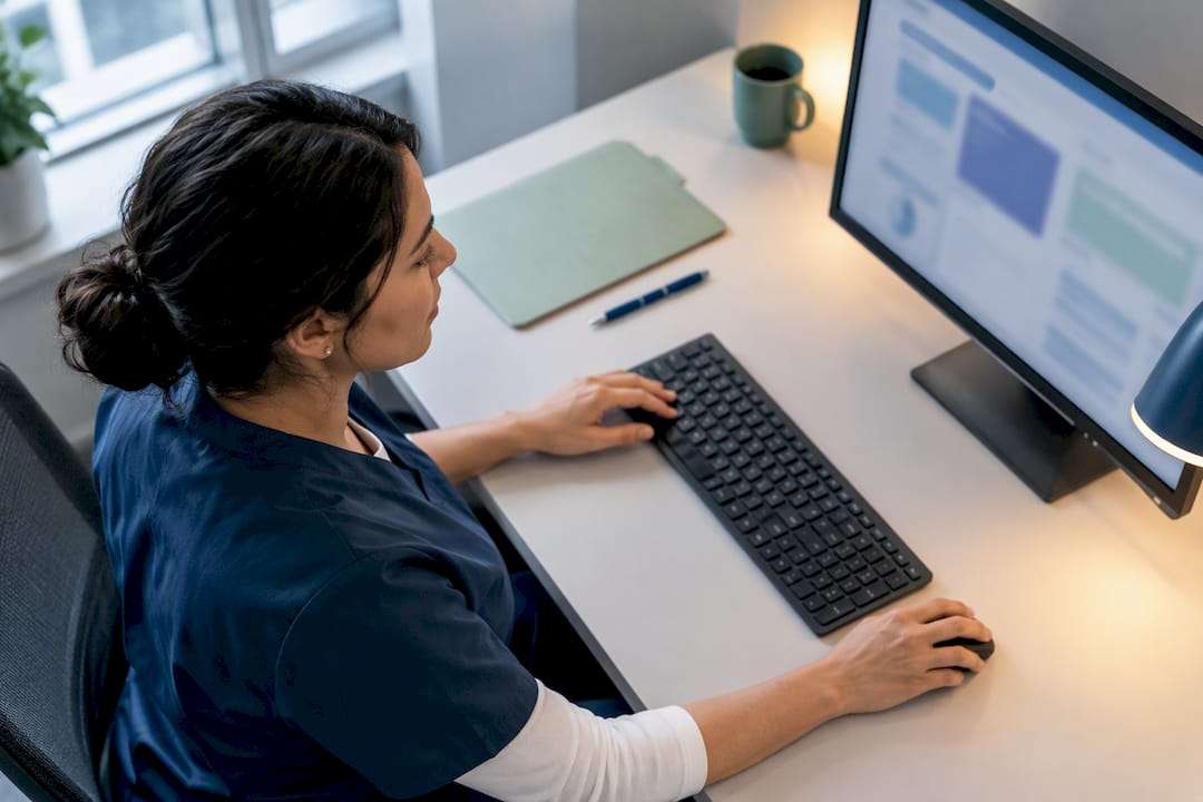 Coder reviewing urgent care claim details